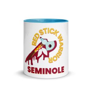 Red Stick Warrior Seminole Mug with Color Inside