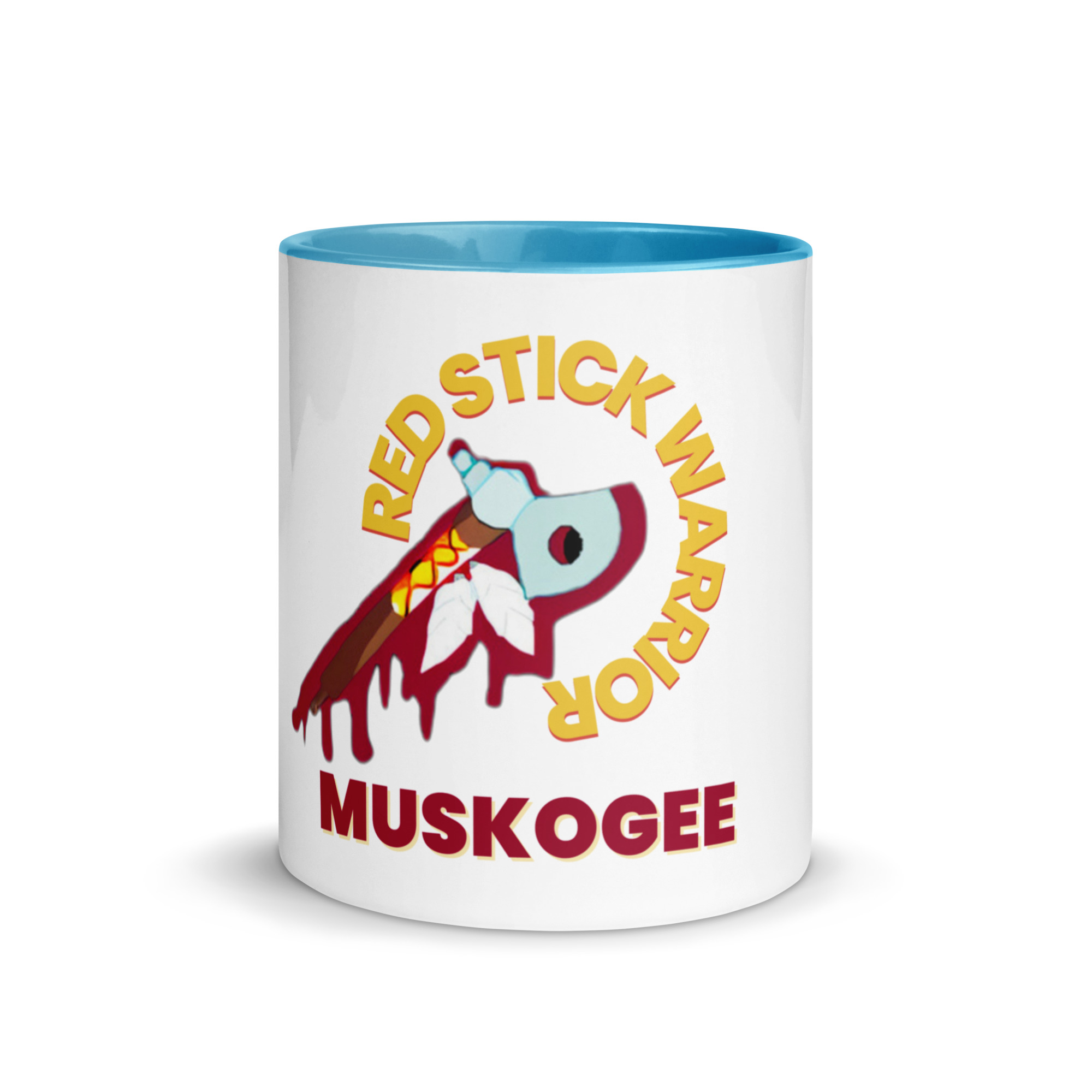 Red Stick Warrior Muskogee Mug with Color Inside - Image 11
