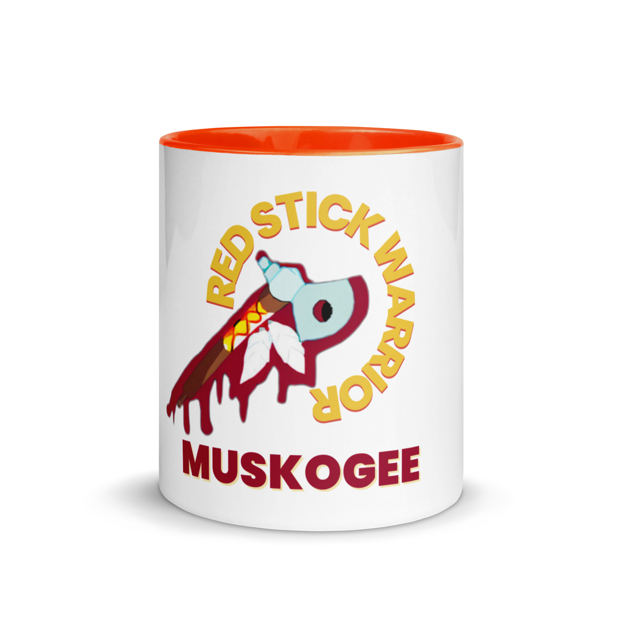 Red Stick Warrior Muskogee Mug with Color Inside - Image 8
