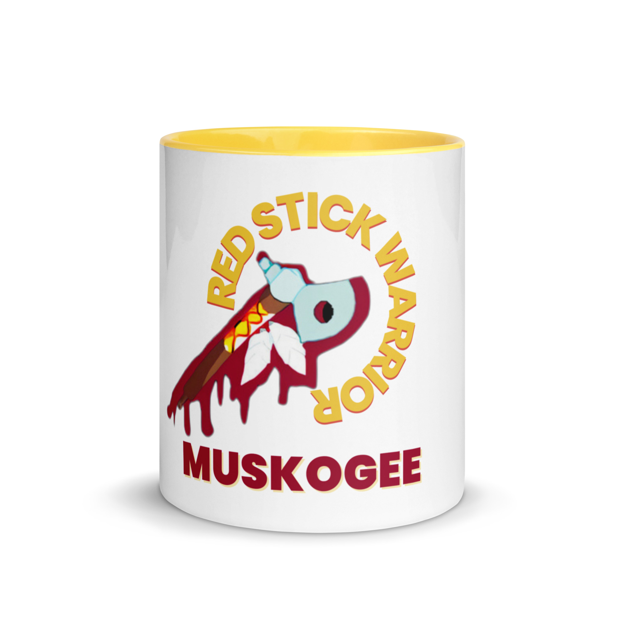 Red Stick Warrior Muskogee Mug with Color Inside - Image 17