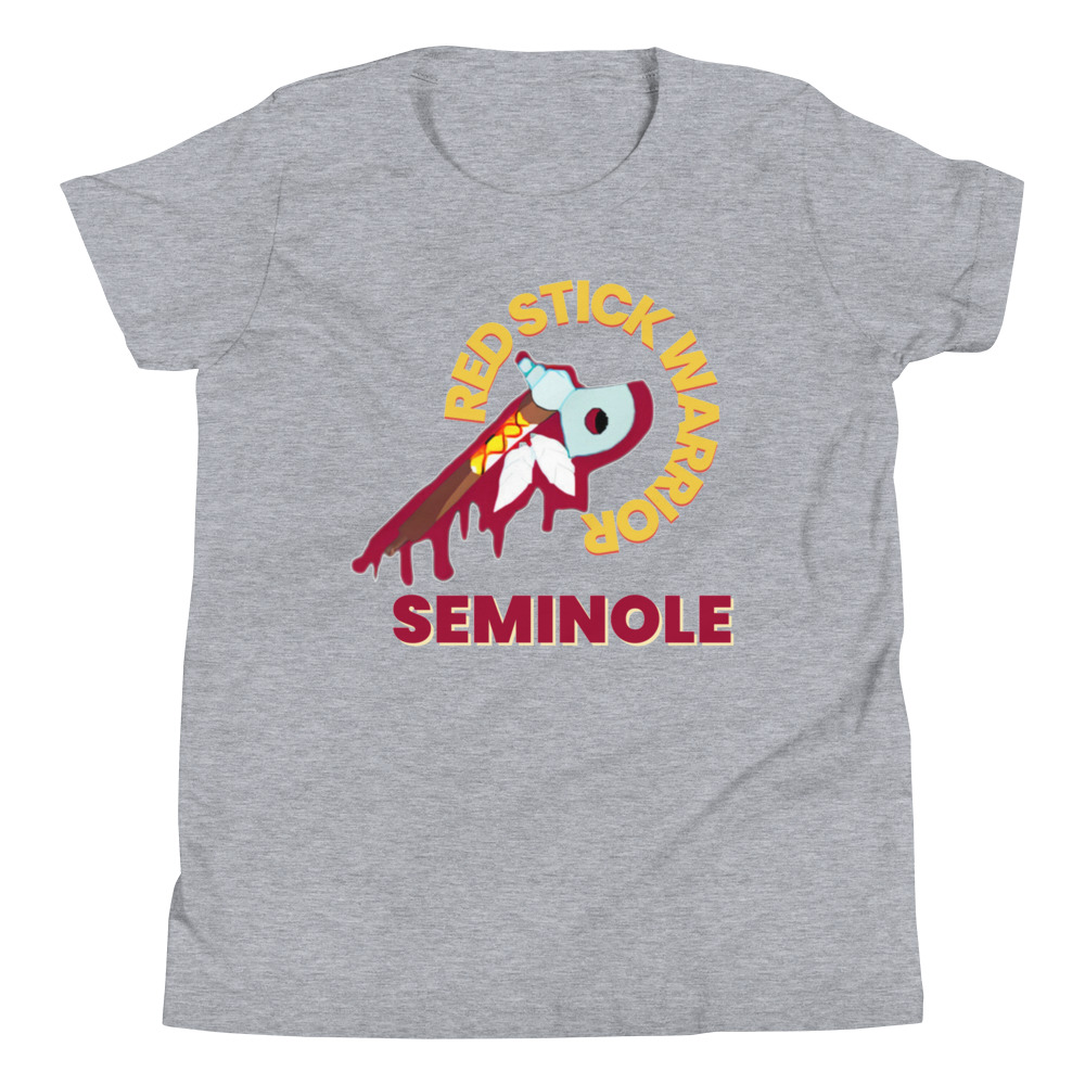 Red Stick Warrior Seminole Youth t-Shirt - Image 7