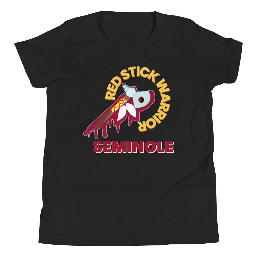 Red Stick Warrior Seminole Youth t-Shirt - Image 2