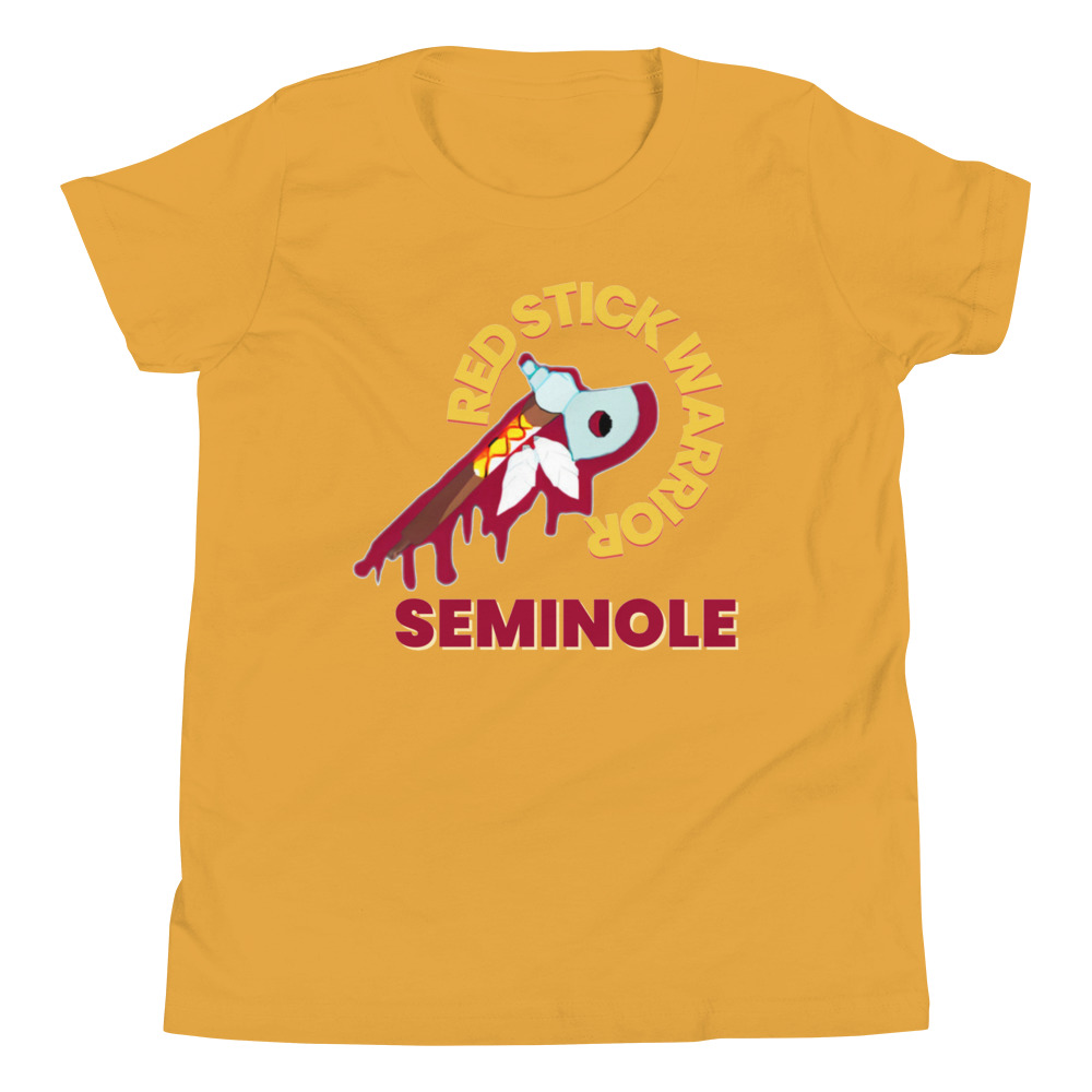 Red Stick Warrior Seminole Youth t-Shirt - Image 9