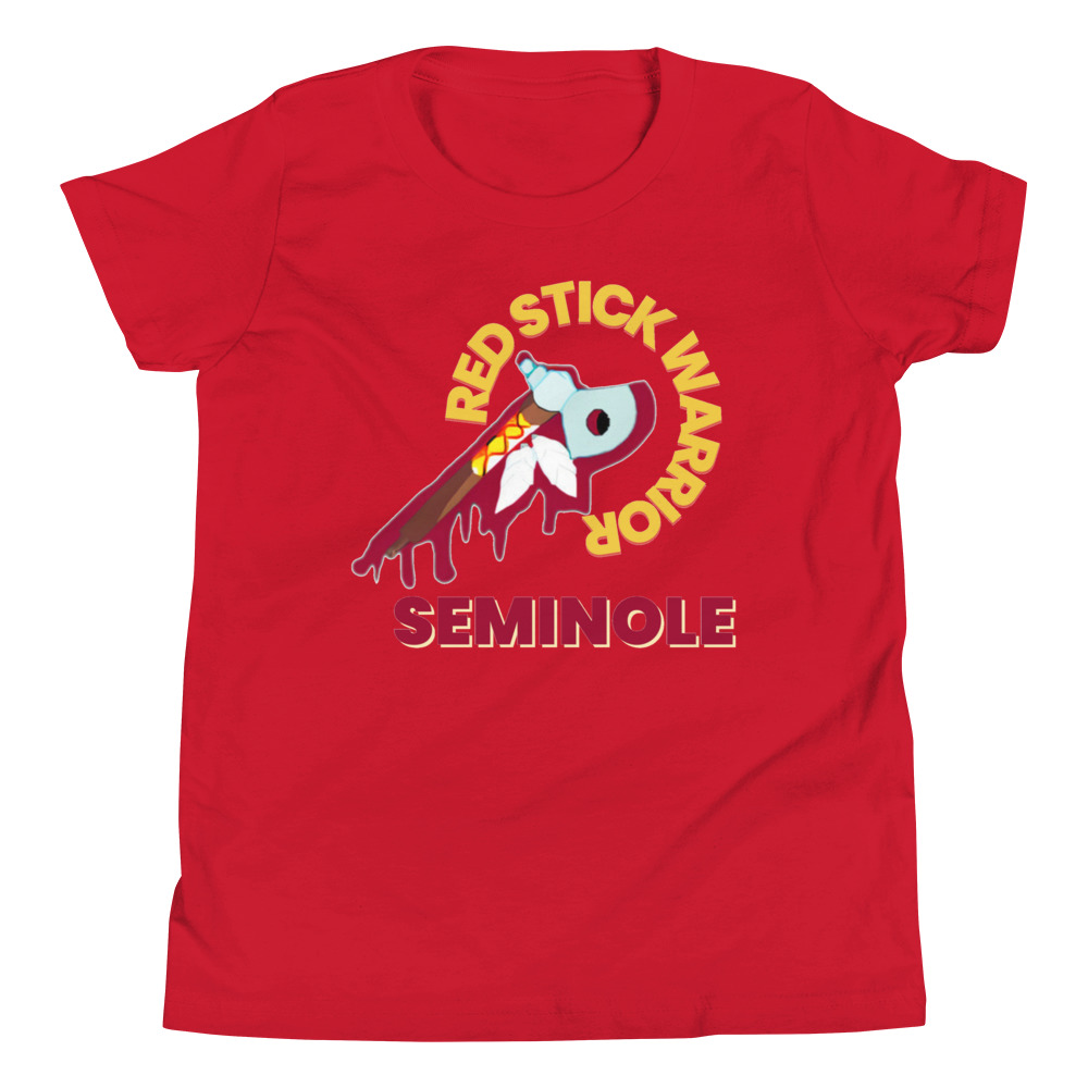 Red Stick Warrior Seminole Youth t-Shirt - Image 5