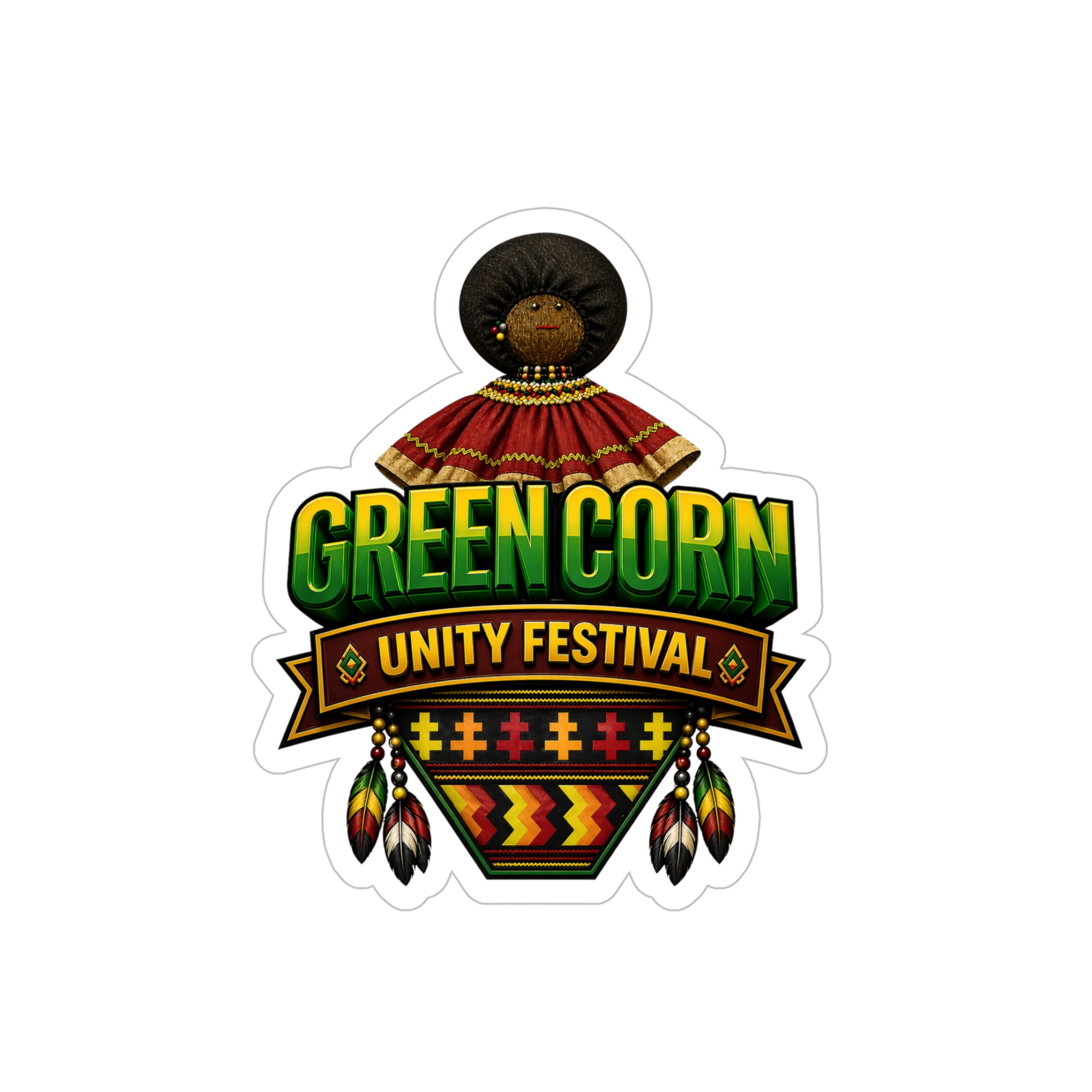 Green Corn Unity Festival Die-Cut Sticker