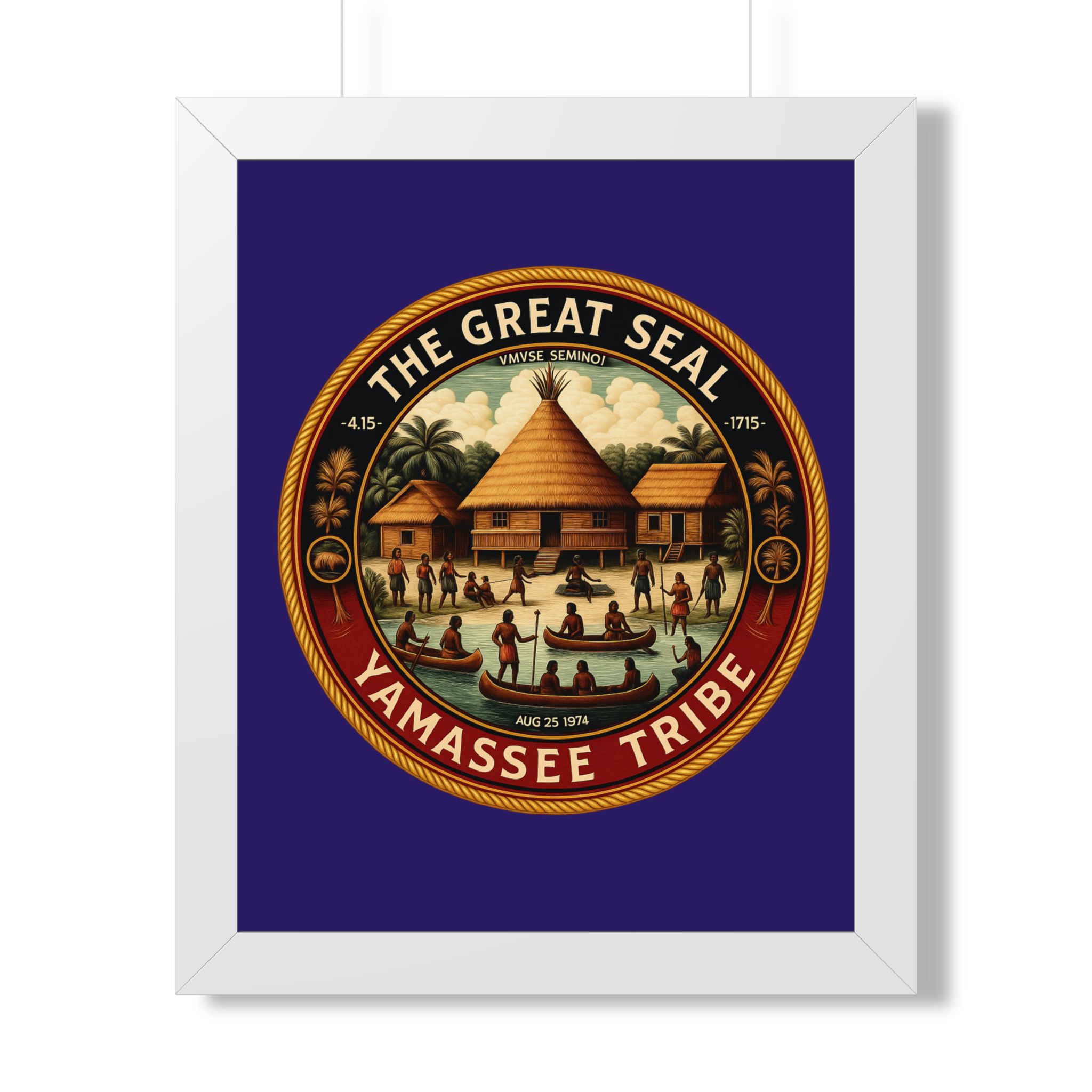 Framed Poster — 'The Great Seal: Yamassee Tribe' Native Heritage Wall Art - Image 7