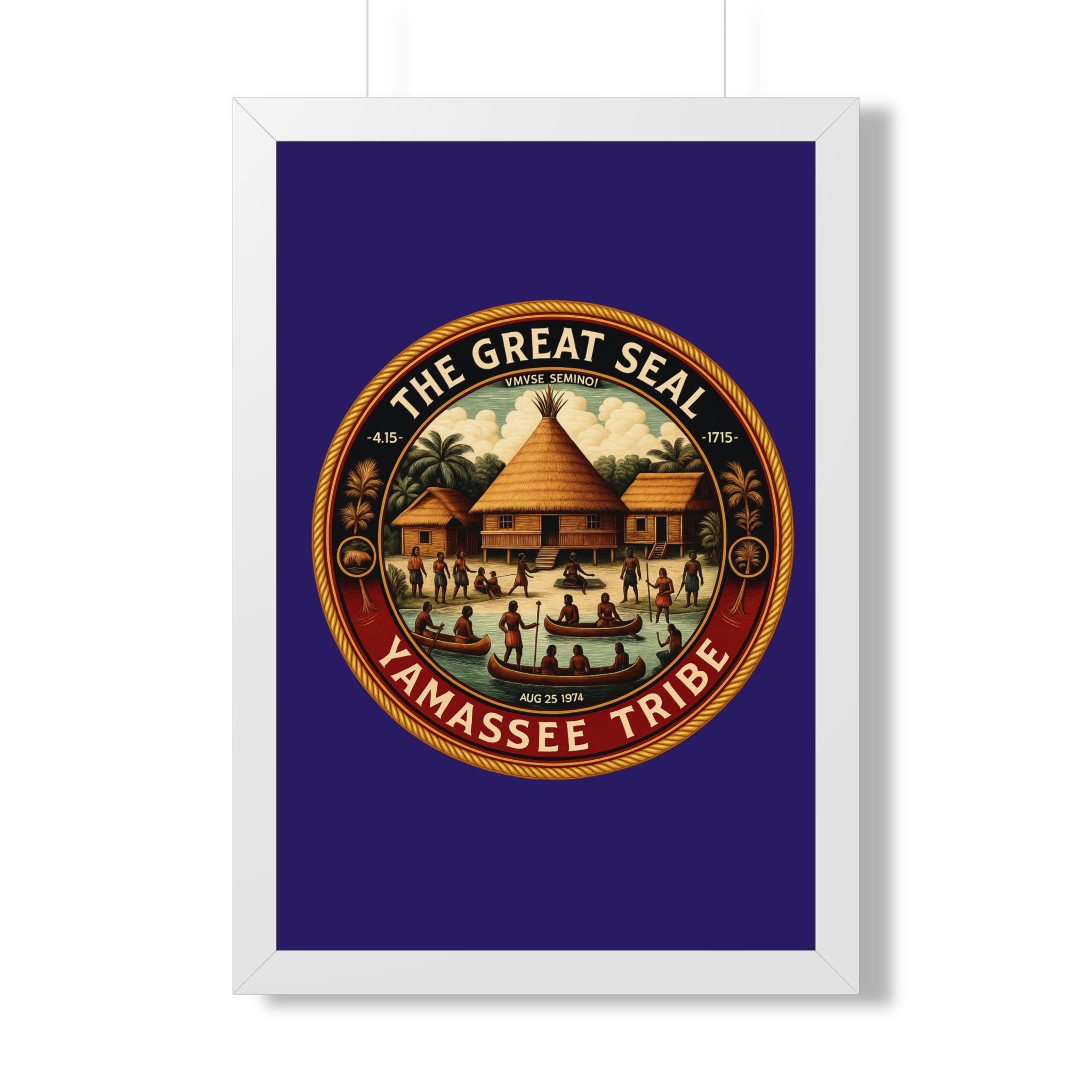Framed Poster — 'The Great Seal: Yamassee Tribe' Native Heritage Wall Art - Image 8