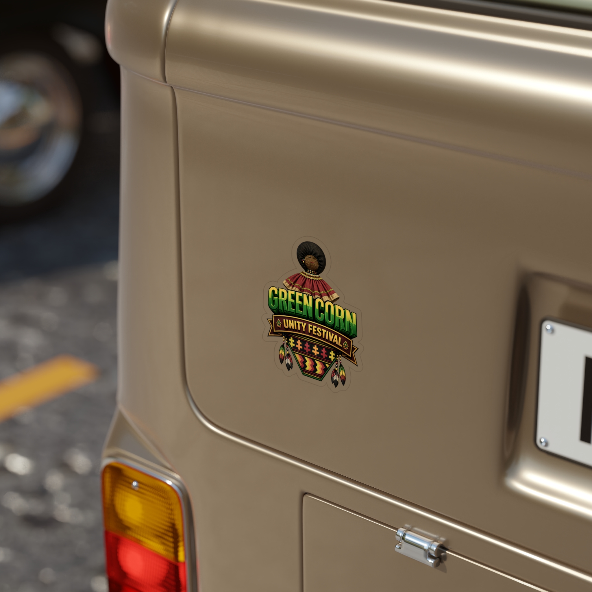 Green Corn Unity Festival Die-Cut Sticker - Image 2