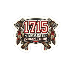 1715 Yamassee Indian Tribe Transparent Die-Cut Sticker