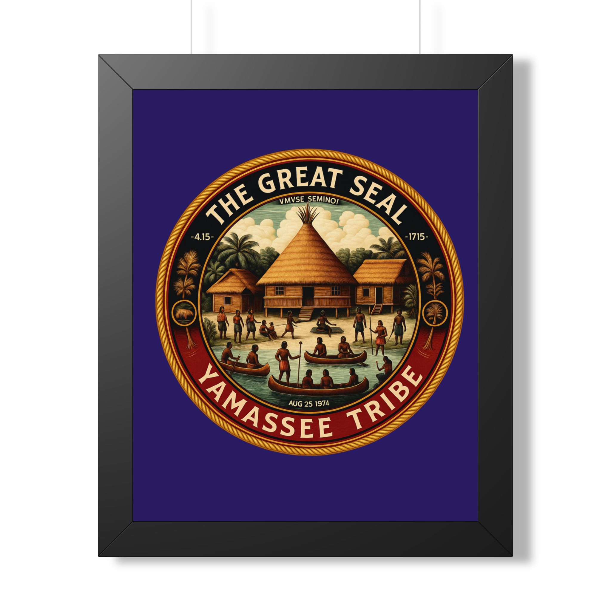 Framed Poster — 'The Great Seal: Yamassee Tribe' Native Heritage Wall Art - Image 3