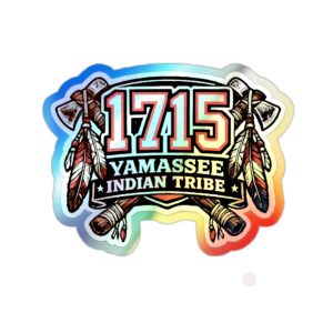 1715 Yamassee Indian Tribe Holographic Die-cut Sticker