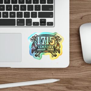 1715 Yamassee Indian Tribe Holographic Die-cut Sticker