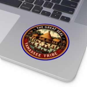 Yamassee Indian Tribe Great Seal Round Vinyl Sticker