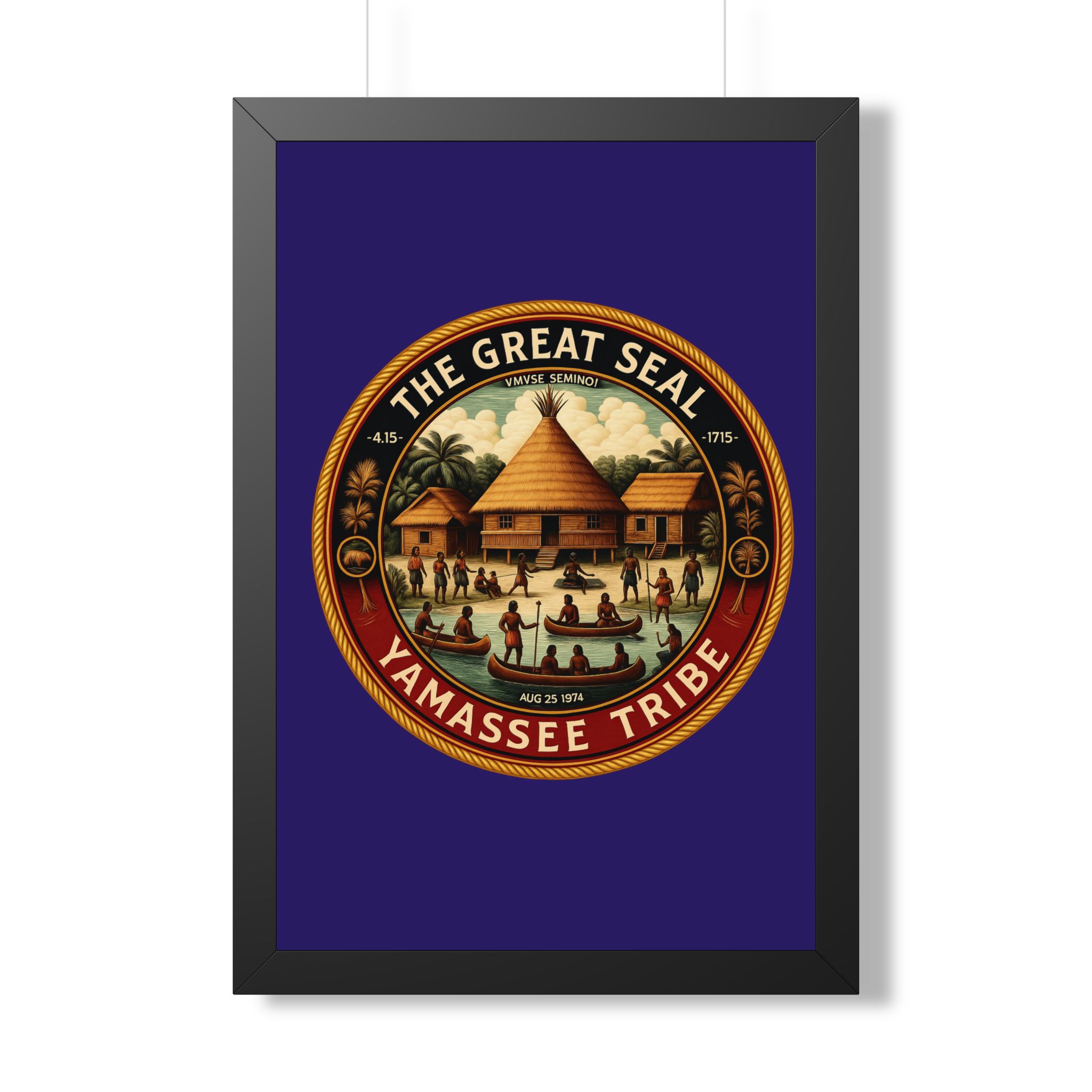 Framed Poster — 'The Great Seal: Yamassee Tribe' Native Heritage Wall Art - Image 4