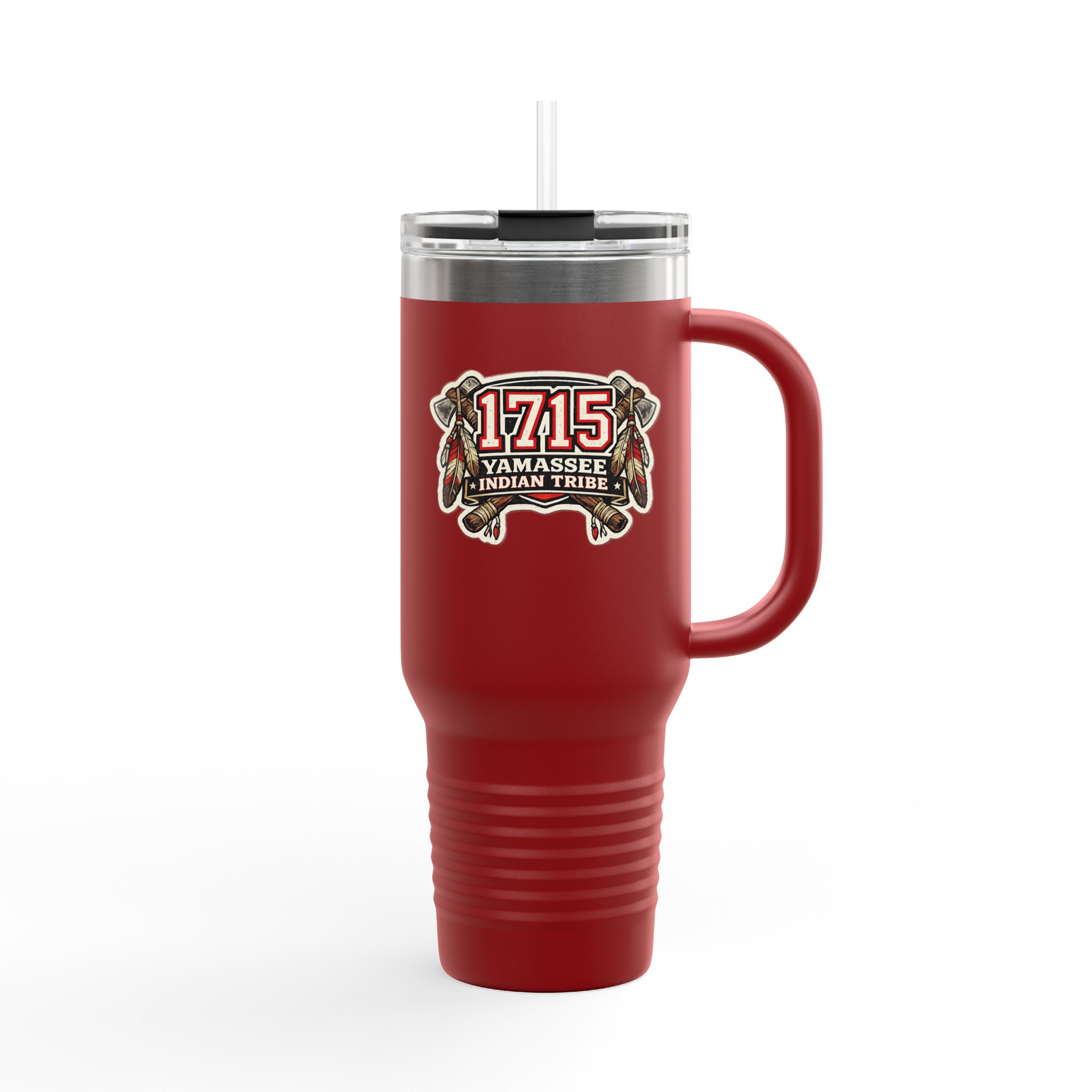 40oz Insulated Travel Mug — Green Corn Unity Festival Logo Tumbler - Image 4