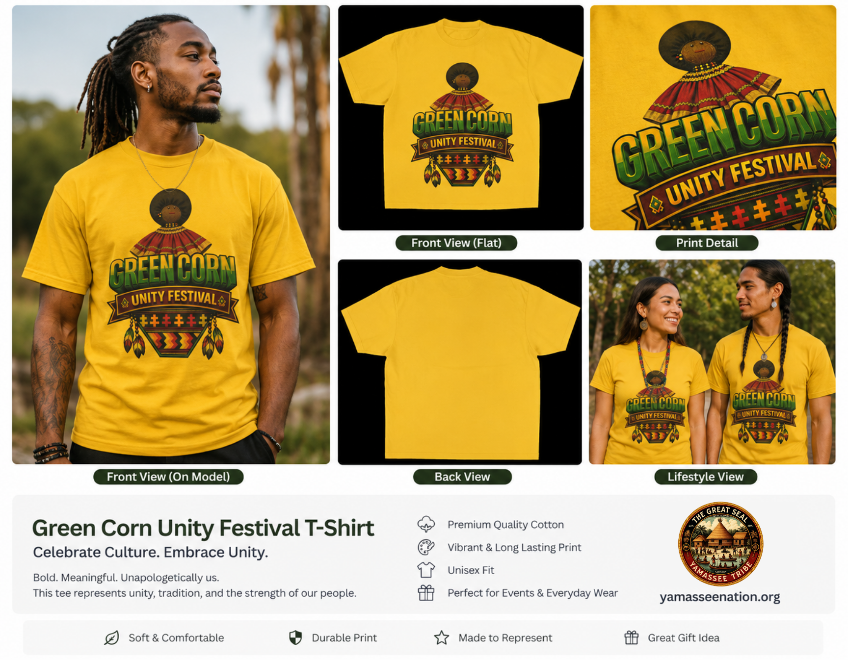 Green Corn Unity Festival T-Shirt - Image 2